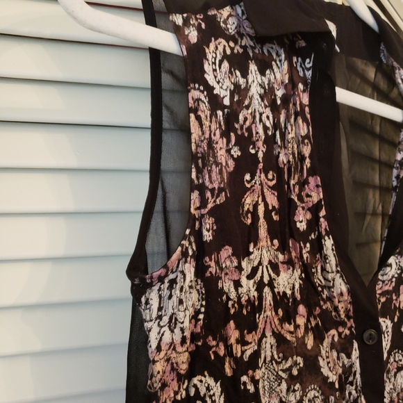 Cooperative Button Down Blouse SZ XS Black - Picture 7 of 10